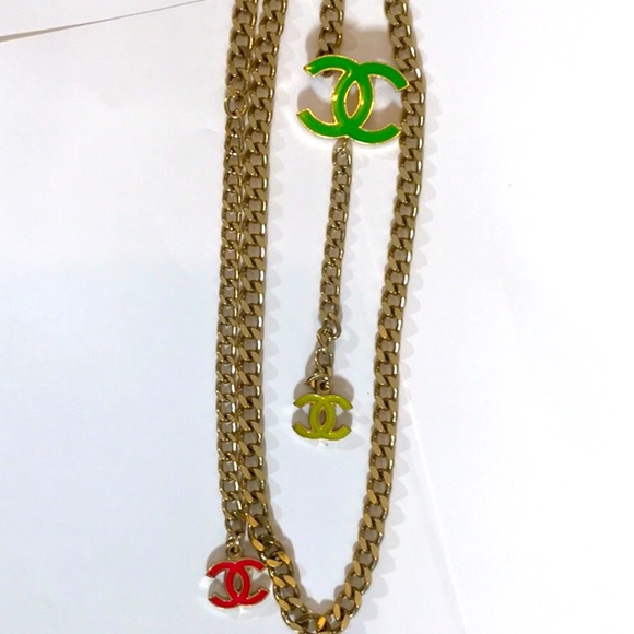🤮 TRADE 😮 CHANEL belt/necklace neon - Picture 8 of 10